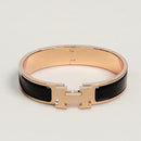 Hermès - Bracelet Clic H Noir Or Rose