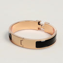Hermès - Bracelet Clic H Noir Or Rose