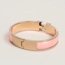 Hermès - Bracelet Clic H Rose Candeur Or Rose