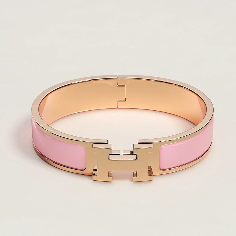 Hermès - Bracelet Clic H Rose Fever Or Rose