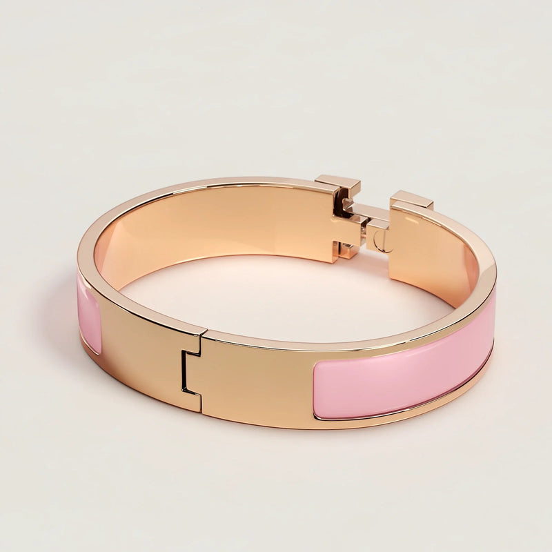 Hermès - Bracelet Clic H Rose Fever Or Rose
