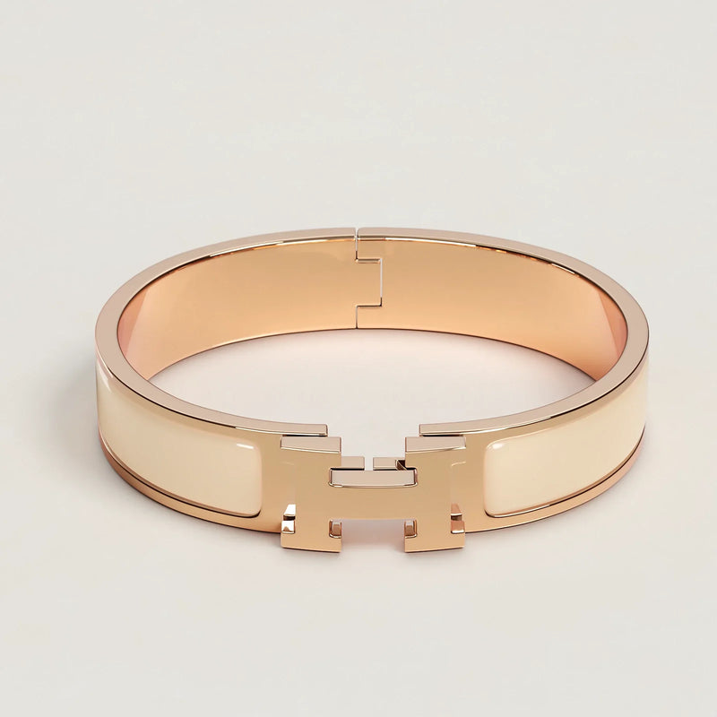 Hermès - Bracelet Clic H Crème Or Rose