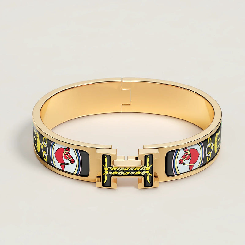 Hermès - Bracelet Clic H Bouquets Selliers