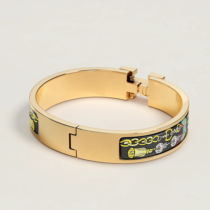Hermès - Bracelet Clic H Bouquets Selliers