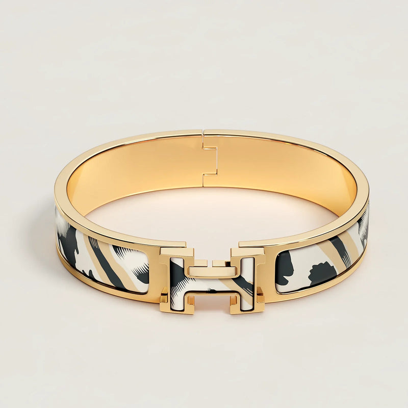 Hermès - Bracelet Clic H Le Chat Carré