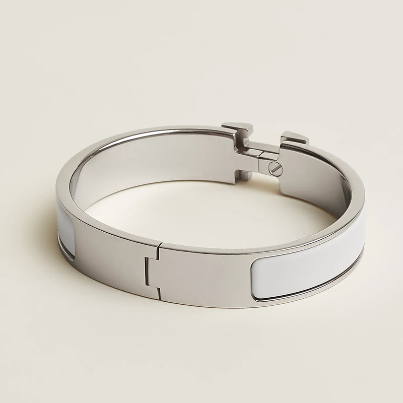 Hermès -  Clic H Bracelet Blanc