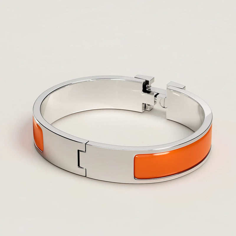 Hermès -  Clic H Bracelet Orange Fruité
