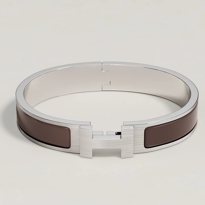 Hermès - Bracelet Clic HH Cacao Mat