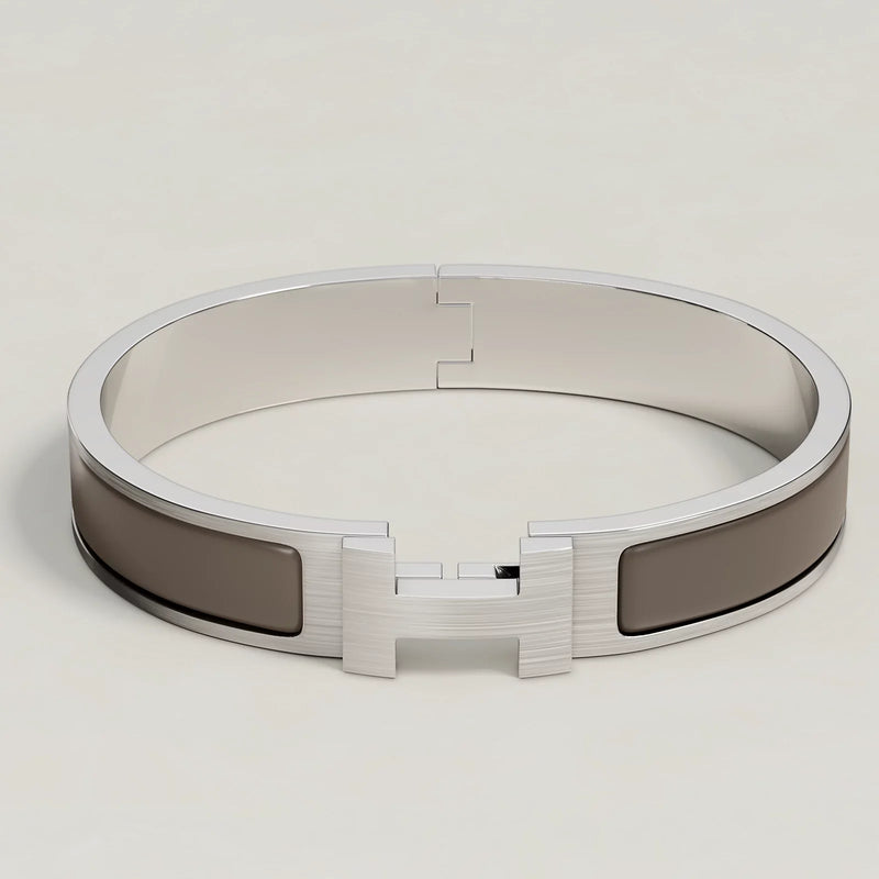 Hermès - Bracelet Clic HH Gris Étain Mat