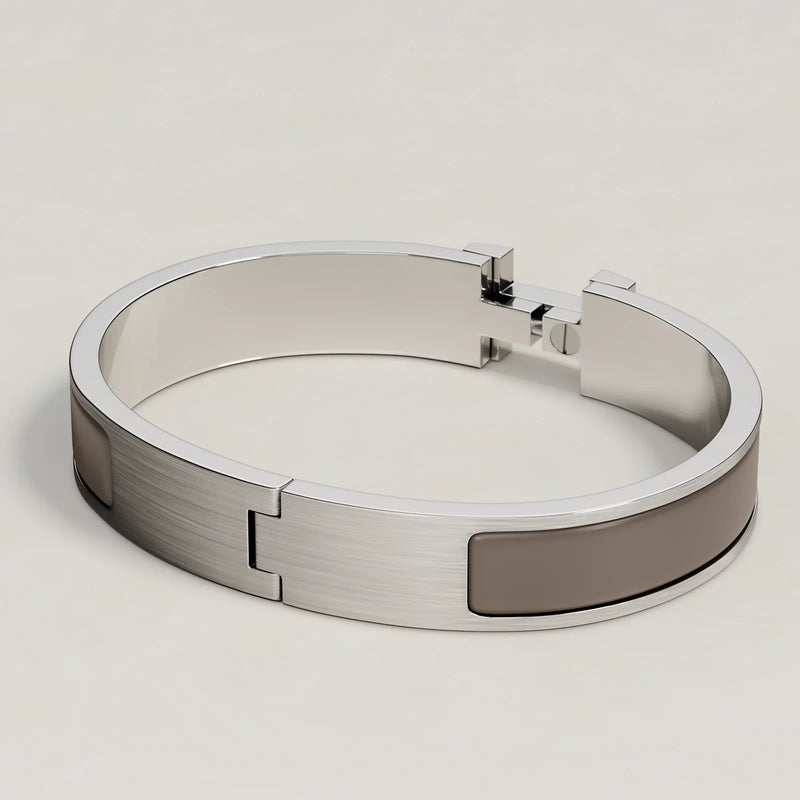 Hermès - Bracelet Clic HH Gris Étain Mat
