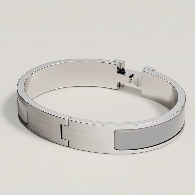 Hermès - Bracelet Clic HH Gris Clair Mat