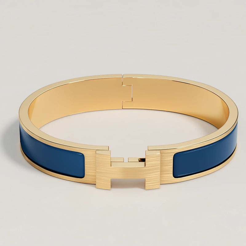 Hermès - Bracelet Clic HH Or Ultramarine Mat