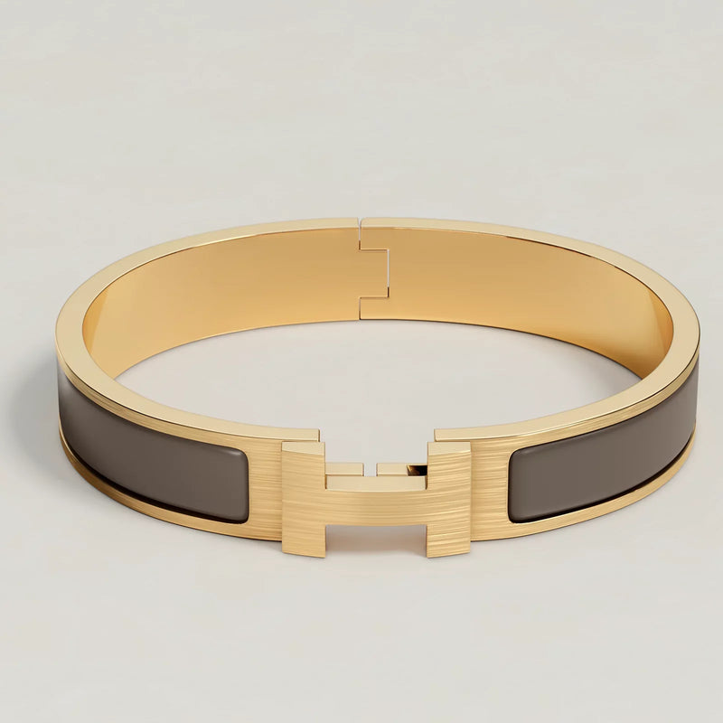 Hermès - Bracelet Clic HH Or Gris Étain Mat