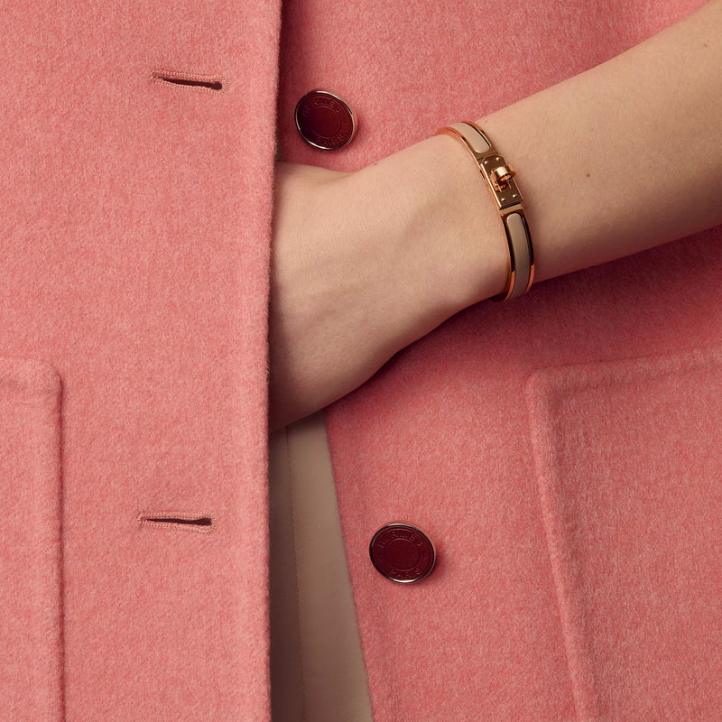 Hermès - Bracelet Mini Clic Kelly Marron Glacé