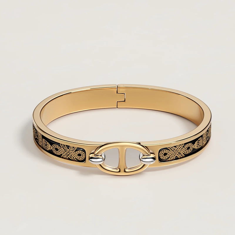 Hermès - Bracelet Mini Clic Chaîne d'Ancre Grand Apparat Noir