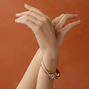 Hermès - Bracelet Mini Clic Chaîne d'Ancre Marron Glacé