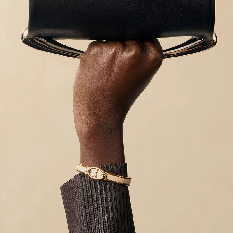 Hermès - Bracelet Mini Clic Chaîne d'Ancre Crème