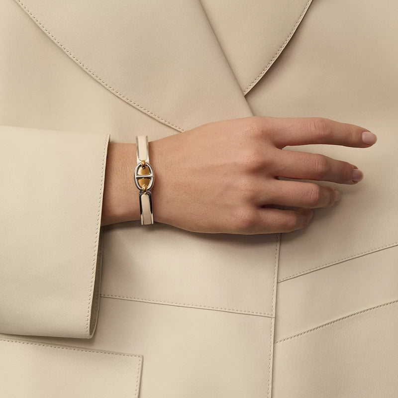 Hermès - Bracelet Mini Clic Chaîne d'Ancre Crème 2