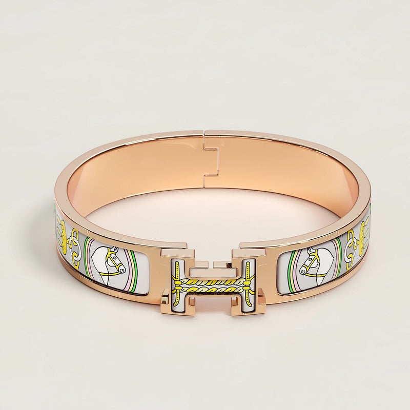 Hermès - Bracelet Clic H Bouquets Selliers