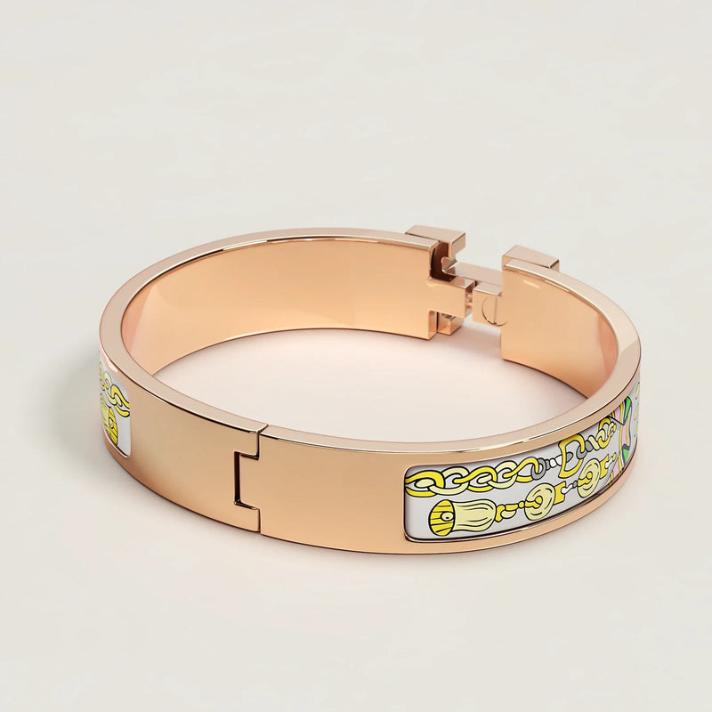 Hermès - Bracelet Clic H Bouquets Selliers