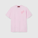 GUCCI - T-SHIRT EN JERSEY DE COTON IMPRIMÉ ROSE