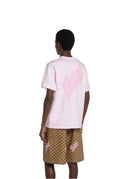 GUCCI - T-SHIRT EN JERSEY DE COTON IMPRIMÉ ROSE