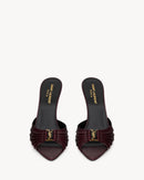 YSL - Babylone Mules en Cuir Lisse (Bordeaux)