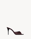 YSL - Babylone Mules en Cuir Lisse (Bordeaux)