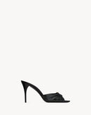 YSL - Babylone Mules en Cuir Lisse (Noir)