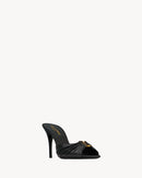 YSL - Babylone Mules en Cuir Lisse (Noir)
