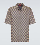 GUCCI - CHEMISE GG en lin mélangé beige