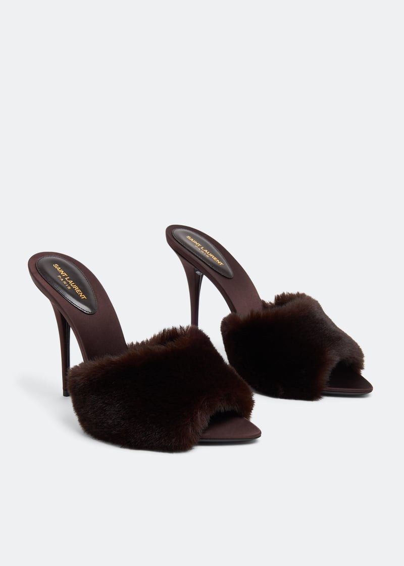 YSL - LA 16 Mules Marron