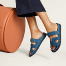 Hermès - Sandales Chypre Bleu Turquin