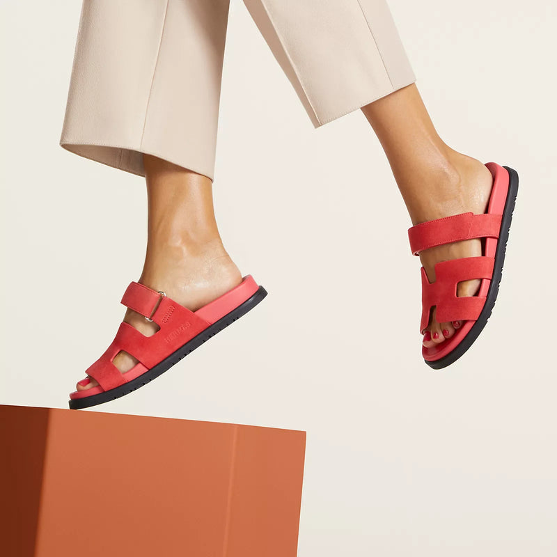 Hermès - Sandales Chypre Rose Vermillon