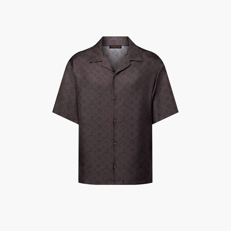 Louis Vuitton - Chemise manches courtes à imprimé Monogram en soie