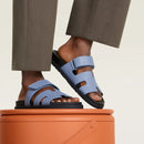 Hermès - Sandales Chypre Bleu Grignon