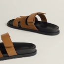 Hermès - Sandales Chypre Brun Fumé / Miel