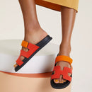 Hermès - Sandales Chypre Rouge Écarlate / Sunset