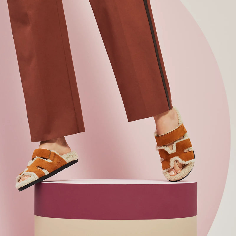 Hermès - Sandales Chypre Naturel / Écru