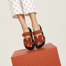 Hermès - Sandales Chypre Orange Canyon