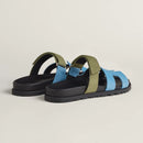 Hermès - Sandales Chypre Bleu Cameo / Vert Céladon