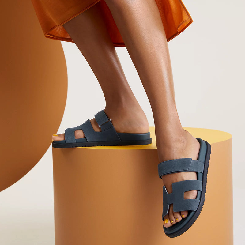 Hermès - Sandales Chypre Bleu Céleste