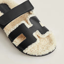 Hermès - Sandales Chypre Noir / Écru (ÉDITION LIMITÉE)