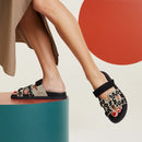 Hermès - Sandales Chypre Beige Esquisse / Noir