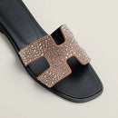 Hermès - Sandales Oran Clair avec Strass