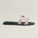 Hermès - Sandales Oran Rose Porcelaine avec Strass