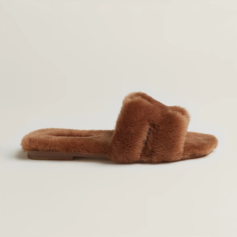 Hermès - Sandales Oran Naturel en Laine