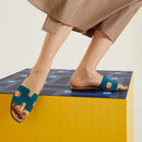 Hermès - Sandales Oran Vert Mousse