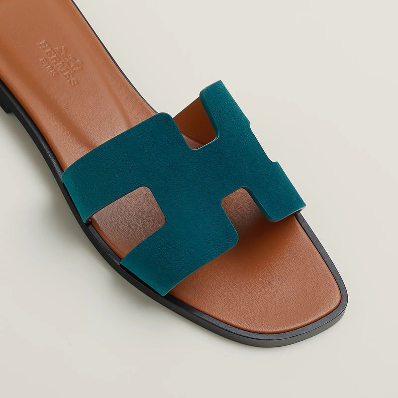 Hermès - Sandales Oran Vert Mousse