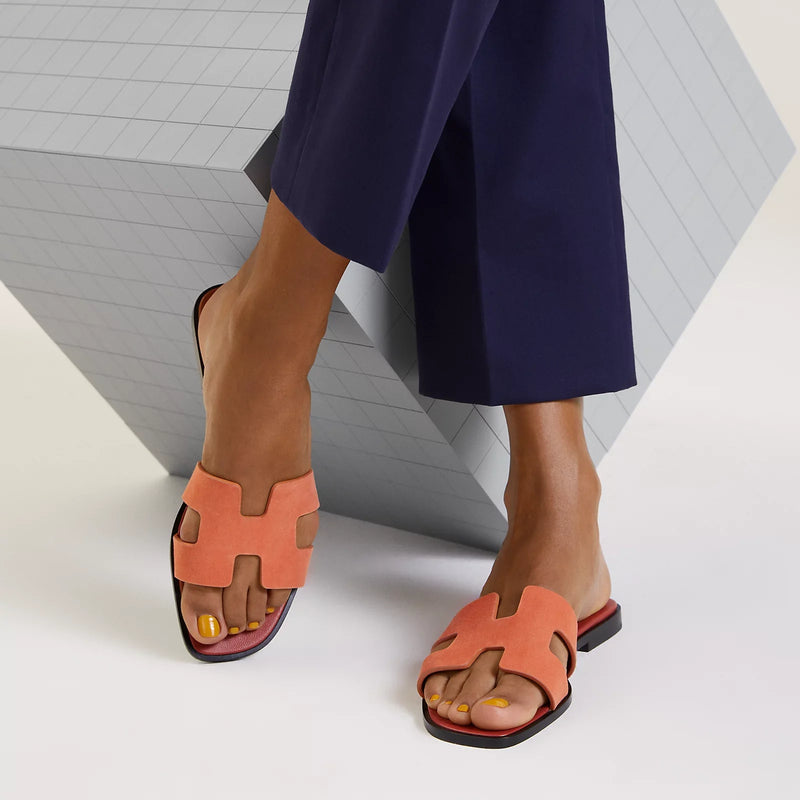 Hermès - Sandales Oran Rose Bois De Santa